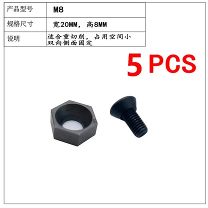 Small Clamping Block M6 M8 Hexagonal Top Measuring Clamps Fixture Jig CNC Batch Parts Processing Side FixedToolingPrecisionVise