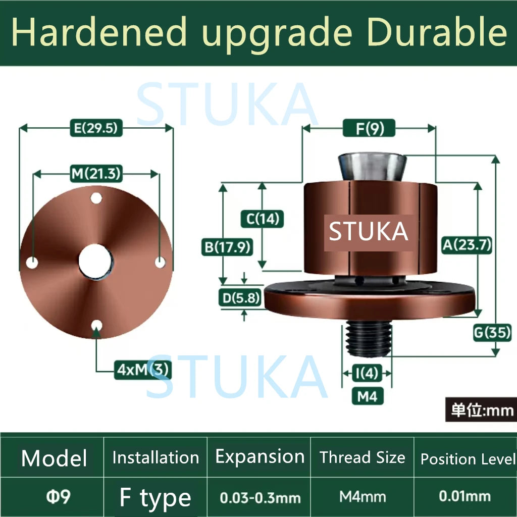 Stuka CNC Internal Support Clamp Quick Positioning Expansion Pin Manual Internal Hole Tightening Locator 1PC