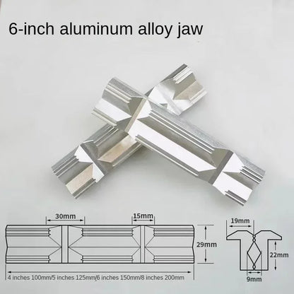 CNC Milling Steel Vise Hard Jaw Fixture V-Type Jaw Aluminum Alloy 4" or 6"  1Set
