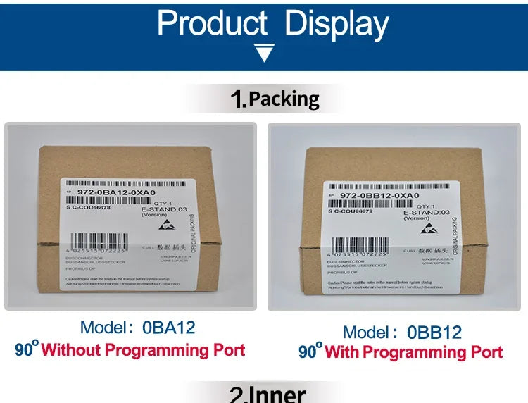 CNC Suitable for Siemens DP bus connector plug connector 6ES7972-0BA12 0BB12 0BA41 0BB41-0XA0 PLC