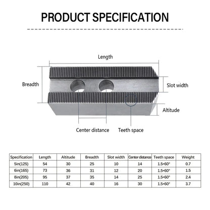 New Hydraulic Oil pressure chuck Soft claw 5 6 8 10 inch 60/90/120 degree High quality standard 3 jaws For mechanical CNC lathes
