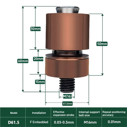 CNC Quick Locating Expanding Fixture Internal Support Clamp D75-D99 Precsion Pin Hole Tightening Locator