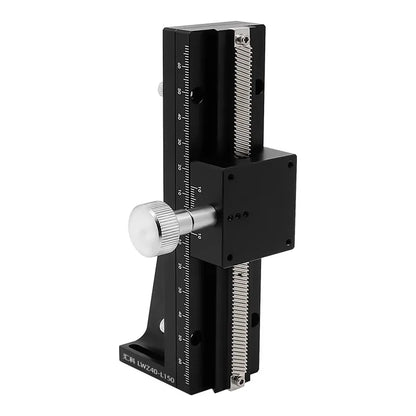 LWZ60 L=100-500mm Z Axis Dovetail Groove Linear Long Stroke Fine-Tuning Sliding Table Manual Displacement Trimming Platform