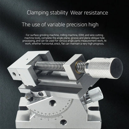 Universal Flat Jaw Precision Vise, Rotating vise，size 2 to 3 inches, 360° Rotation Adjustable angle, Vertical tilt up to 50°