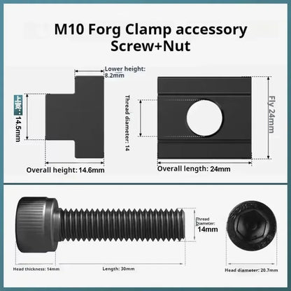 M10 CNC Side Fixture Clamp Fixed Precision Fixtures Clamping OK Vise Vice Frog Clamps Flat End Bench Vice Workholding Fixturing