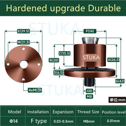 Stuka CNC Internal Support Clamp Quick Positioning Expansion Pin Manual Internal Hole Tightening Locator 1PC
