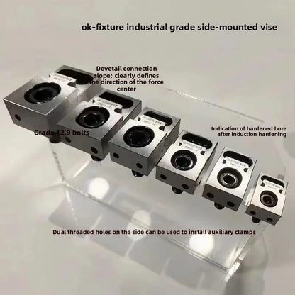 OK Fixture Clamps Extended Single-Sided Jig Heavy Cutting Precision Multifunction Parallel Flat Vise Side Fixed Clamping Block