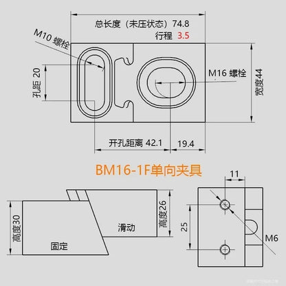 Vice M6-M16 CNC Side Fixed Precision Vise OK Clamp Flat End Bench Multi-function Station Anti Warping Frog Clamp Carved