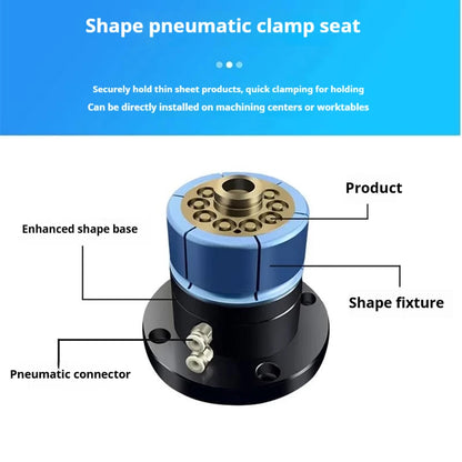 ID OD Pneumatic Workingholding Clamps Workpiece Clamping Fixtures Clamp Any Shape Hold On External Internal Form For Machining