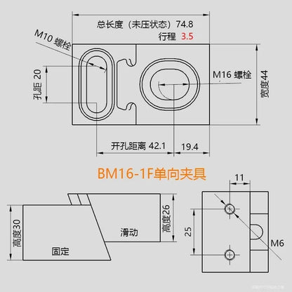 OK Fixture Clamps Extended Single-Sided Jig Heavy Cutting Precision Multifunction Parallel Flat Vise Side Fixed Clamping Block