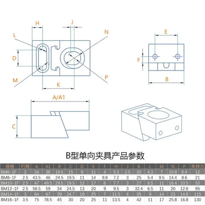 Vice M6-M16 CNC Side Fixed Precision Vise OK Clamp Flat End Bench Multi-function Station Anti Warping Frog Clamp Carved