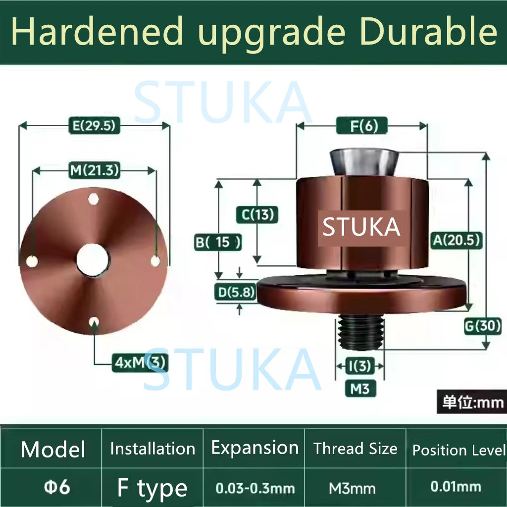 Stuka CNC Internal Support Clamp Quick Positioning Expansion Pin Manual Internal Hole Tightening Locator 1PC