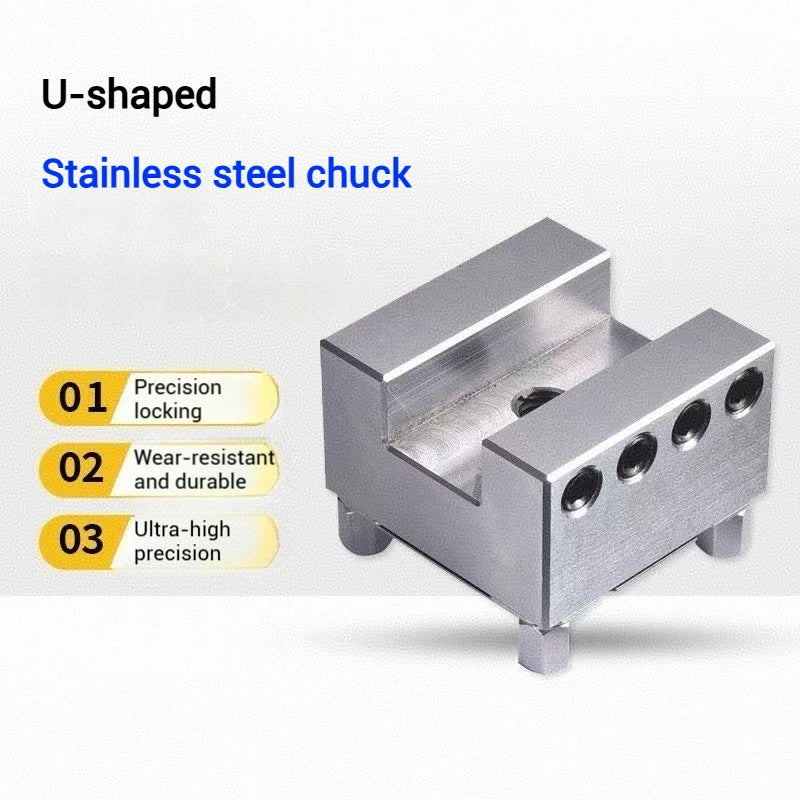 Position Fixture ER Fixture U-shaped Groove Stainless Steel Clip Brass Spark Machine Electrode Clip Copper Male Seat