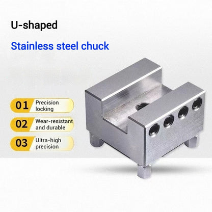 Position Fixture ER Fixture U-shaped Groove Stainless Steel Clip Brass Spark Machine Electrode Clip Copper Male Seat