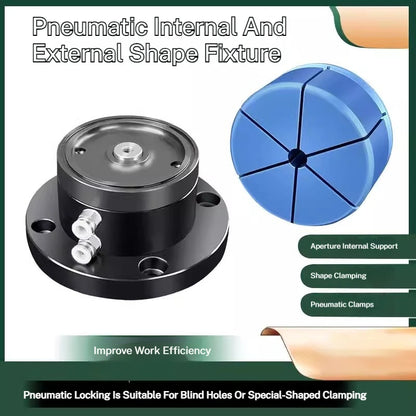 ID OD Pneumatic Workingholding Clamps Workpiece Clamping Fixtures Clamp Any Shape Hold On External Internal Form For Machining