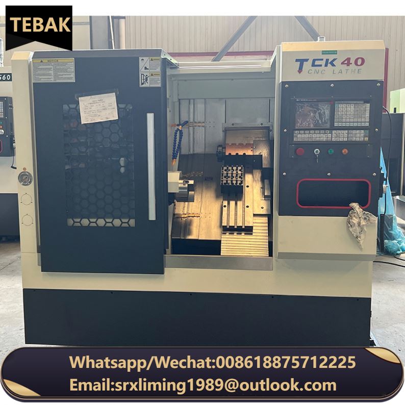 TEBAK China Cheap Mini Cnc Lathe 2 Axis 3 Axis Slant Bed Hoirzontal Cnc Turning Lathe Machine TCK40