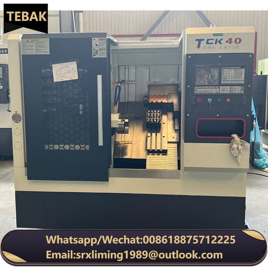 TEBAK China Cheap Mini Cnc Lathe 2 Axis 3 Axis Slant Bed Hoirzontal Cnc Turning Lathe Machine TCK40