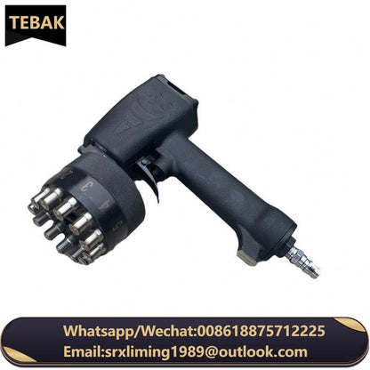 TEBAK Pneumatic Stamping Hammer 12 Character Dial Stamp Impact Marking Tool for 4,5,6,7,8 Building Machinery