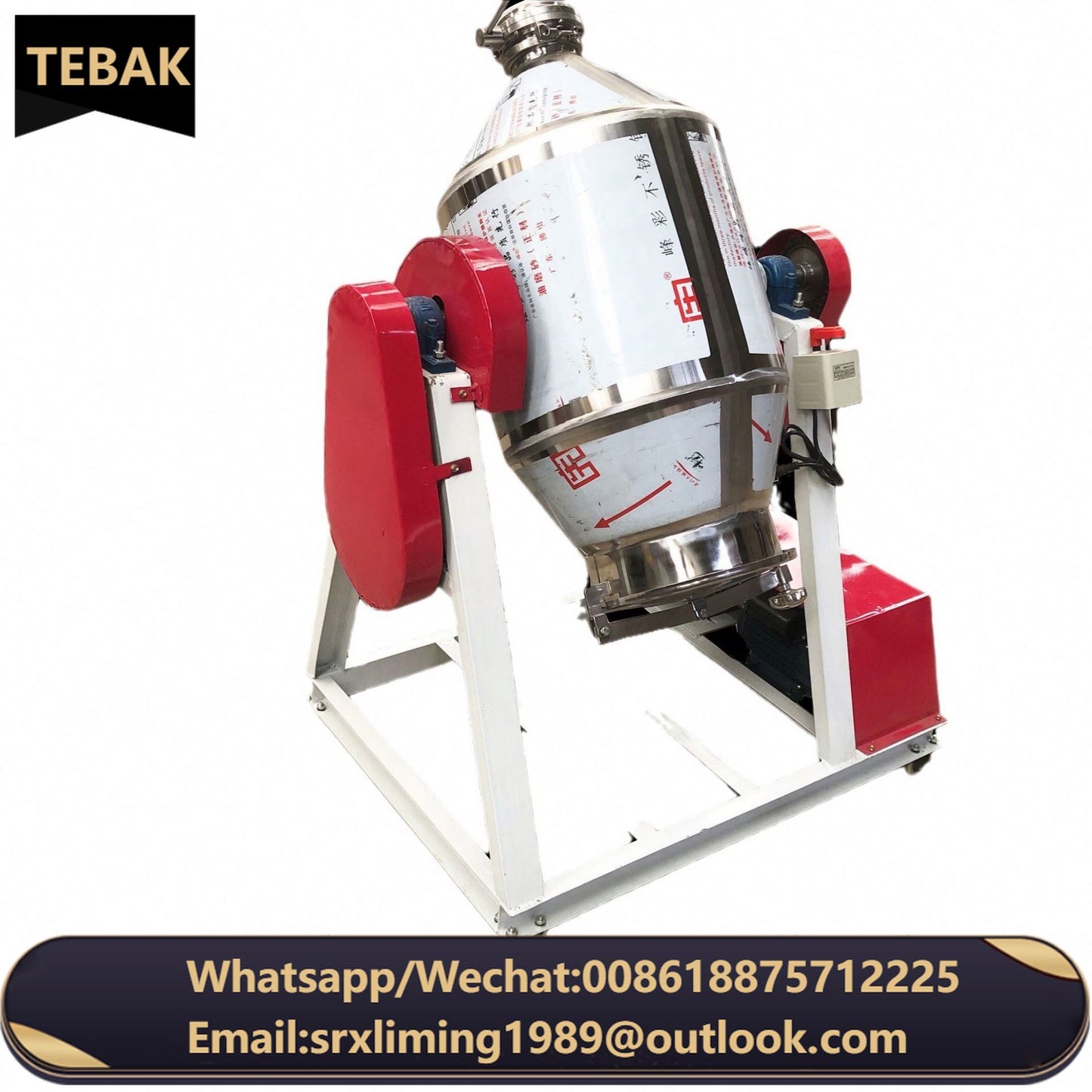 Stainless Steel Mixing Mixer Spice Seasoning Pepper Dough Powder Mixing Machine Herbs and Starch Powder Food Dry Powder Mixer