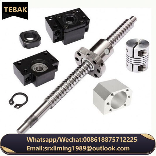 TEBAK D-05 SFU2005 Ball Screw CNC Machine Parts Rotating Nut Ballscrews Supports Bearing Blocks SFU1605 Full Set Cnc Machine