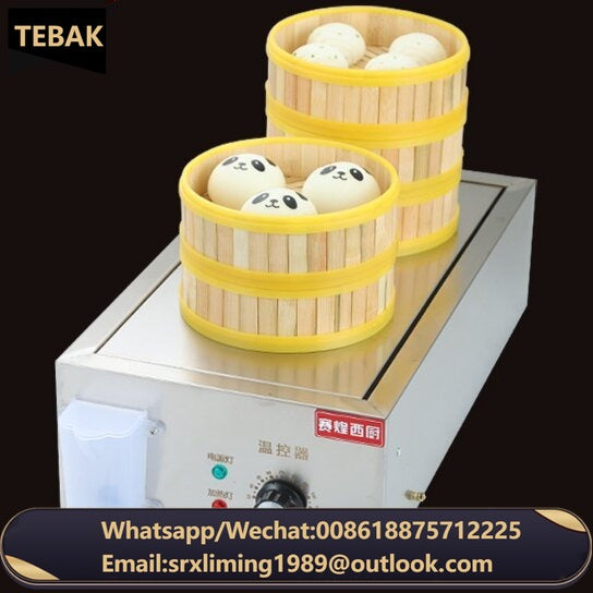 High Power Electric 2/4/6 Holes Bun Steamer Commercial 4kw Dumpling Stuffed Food Steamer Machine With Dry Fire Alarm