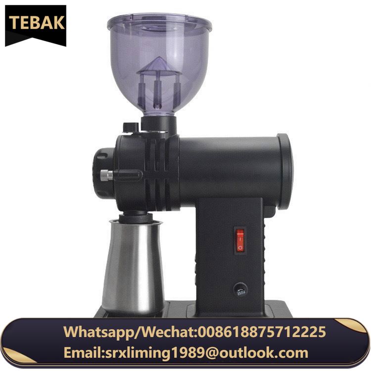 225G Hopper Electric Coffee Grinder 78mm Ghost Tooth Burr Grain Mill Commercial Coffee Powder Grinding Milling Machine