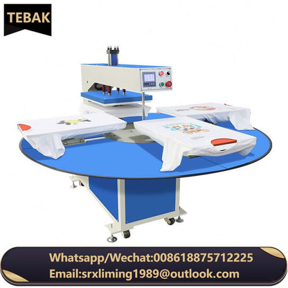 Pant Hoodie Sportswear Short Easy to Operate 40x60cm Digital Rotary 4 Station Thermal Transfer Machine With Laser Alignment