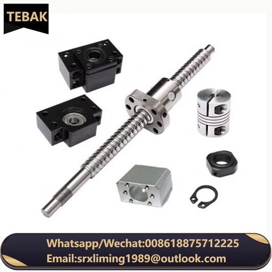 TEBAK D-04 SFU1605 Full Set 32mm Ball Screw CNC Machine Parts Rotating Nut Ballscrews Supports Bearing Blocks BK25 BF25