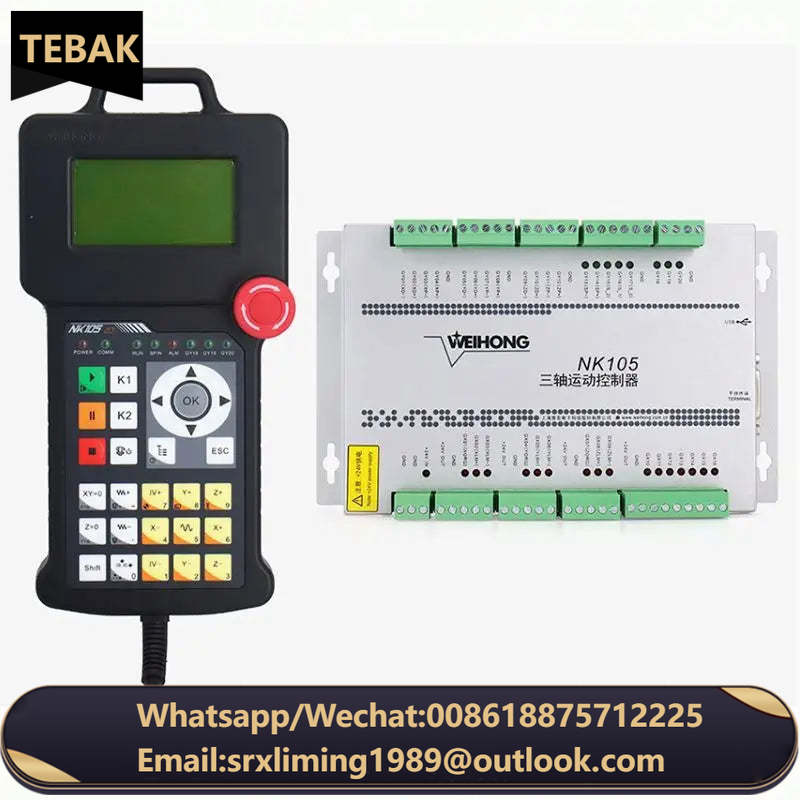 TEBAK 3-axis 4-axis Controller NK105 G2 G3  Handle DSP Controller Original Engraving Machine Motion Control System