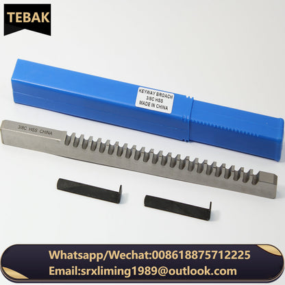 TEBAK English System High Speed Steel (HSS) Hexagon Keyway Broaching Machine Tool