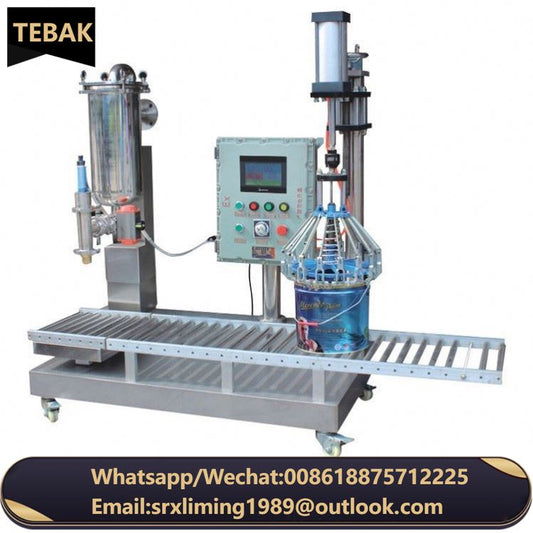Pigment Coating Putty Filling Machine 5-20 Liters Gallon Semi Automatic Filling Machine Paint  Resin Paint Filling Machine