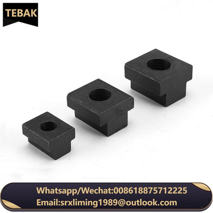 TEBAK T Sliding Nut Block Carbon Steel 10.9 Grade T-slot Nuts for Milling Machine M6-M36