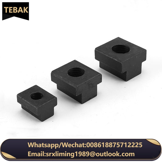 TEBAK T Sliding Nut Block Carbon Steel 10.9 Grade T-slot Nuts for Milling Machine M6-M36