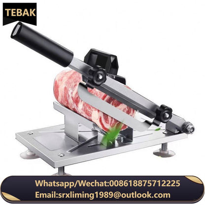 Home Cooking Hot Pot Shabu BBQ Manual Frozen Meat Vegetable Fruit Stainless Steel Meat Beef Mutton Roll Slicer Cutter