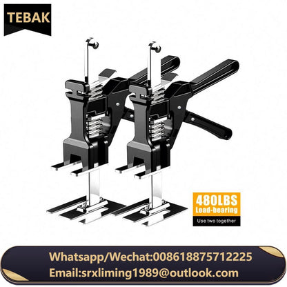 Lift Wall Brick Height Adjuster 2pcs Hand Tool Jack Set Floor Tool  Door Plate Lifter Cabinet Handheld Labor Saving Arm System