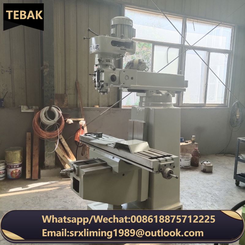 TEBAK Knee Type Manual Milling Machine Universal Milling Machine Heavy Duty Metal Turret Milling Fresadora