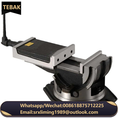 TEBAK Rotating Inclined Bench Vise 4 Inches, 5 Inches, 6 Inches, Heavy-duty Machine Use Flat Jaw Vise