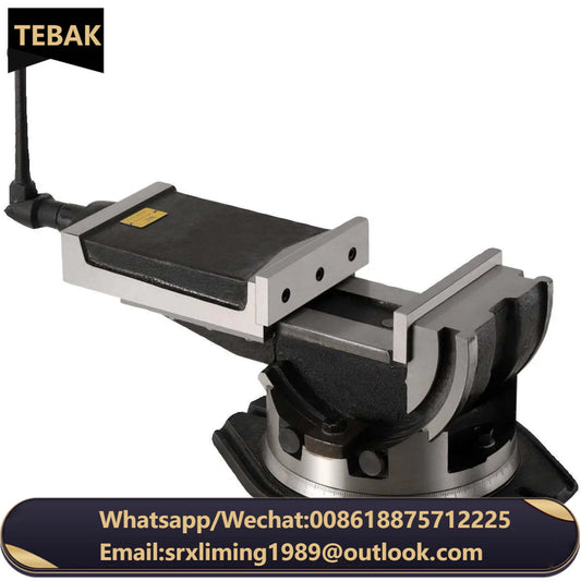 TEBAK Rotating Inclined Bench Vise 4 Inches, 5 Inches, 6 Inches, Heavy-duty Machine Use Flat Jaw Vise