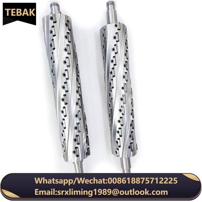 TEBAK Multi Specification Woodworking Tools Spiral Screw Cutter Head Helical Planer Heavy Cutting Shaft