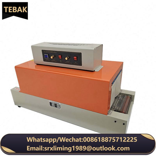 TEBAK Automatic Desktop Durable Small Plastic PVC/POF/PP Thermal Hot Heat Shrink Tunnel Sleeve Film Wrapping Packaging Machine