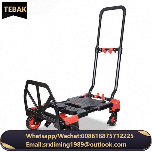 2024 Portable 150KG 2 in 1 Multi-funCtion Convertible Hand Truck Folding Trolley Transformable and Dual-purpose Platform