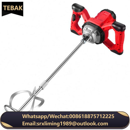 2400W Electric Concrete Mixer 6 Speeds Mixing Machine Thinset Mortar Grout Plaster Paint Stirring Tool Concrete Cement Mixer