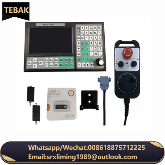 TEBAK SMC5-5-N-N CNC Offline Controller 5 Axis Group 500KHz Motion Control System 6 Axis Emergency Stop Handwheel