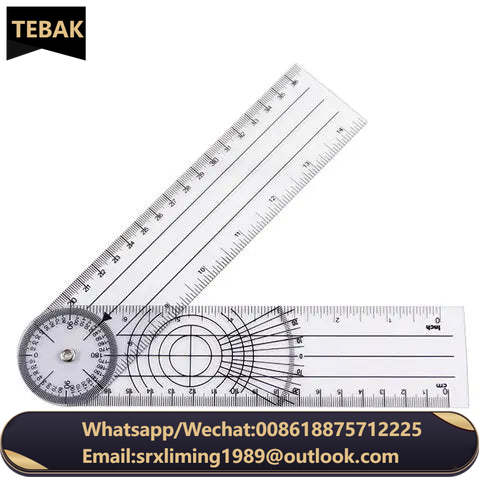 TEBAK 6 Inch Plastic Medical Ruler Goniometer Custom logo