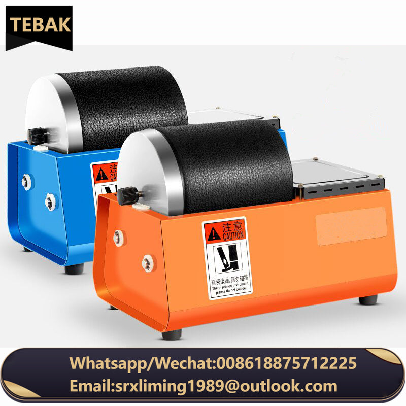 TEBAK Silicone Polishing Machine Gold and Silver Jewelry Rotary Rock Tumbler Barrel Polisher Grinding Cleaning Grinder Equipment
