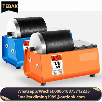 TEBAK Silicone Polishing Machine Gold and Silver Jewelry Rotary Rock Tumbler Barrel Polisher Grinding Cleaning Grinder Equipment