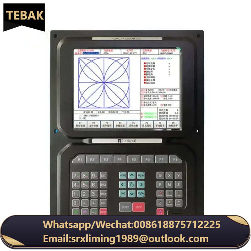 TEBAK CNC Flame and Plasma Cutting Machine F2300B V5.0/ F2300BT V5.0  10.4 Inch LCD 2-axis Connection to CNC Control System