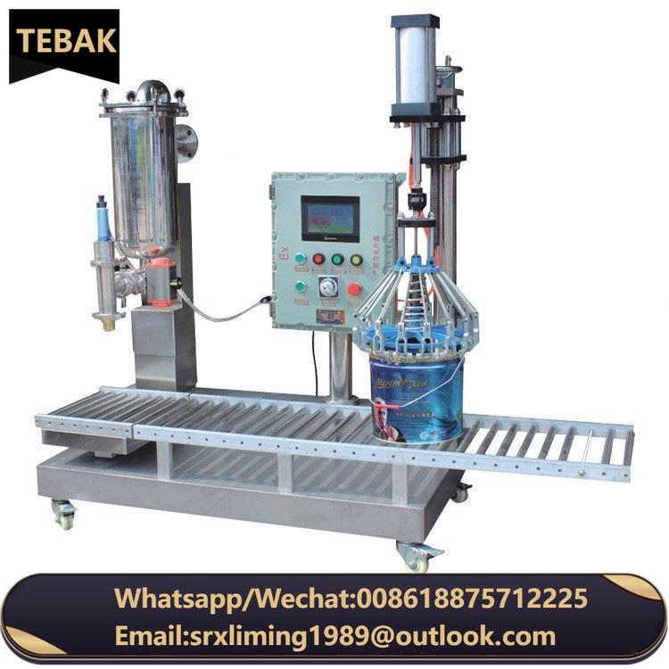 Pigment Coating Putty Filling Machine 5-20 Liters Gallon Semi Automatic Filling Machine Paint  Resin Paint Filling Machine