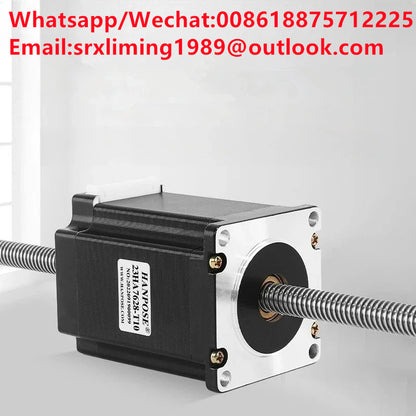 57 Through-type Trapezoidal Screw Drive Stepper Motor T10 Linear Screw Extension Linear Motor Length 76MM