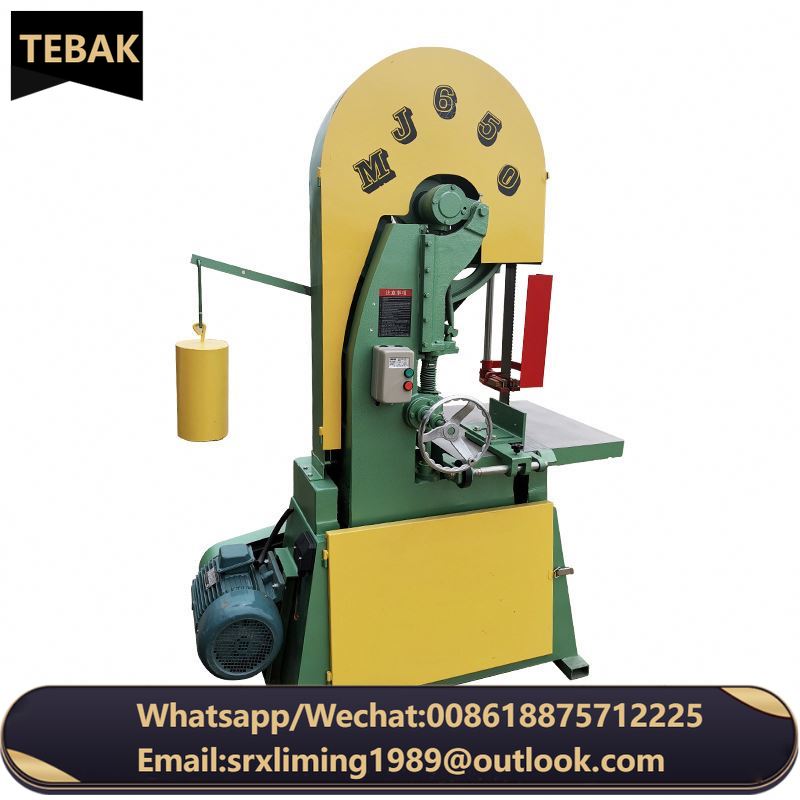 A TEBAK Vertical Resaw Band Saw MJ650 Heavy Duty Woodworking Large Wood Cutting Band Saw Machine Vertical Resaw Band Saw